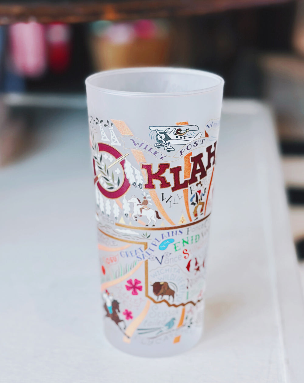 Oklahoma Drinking Glass