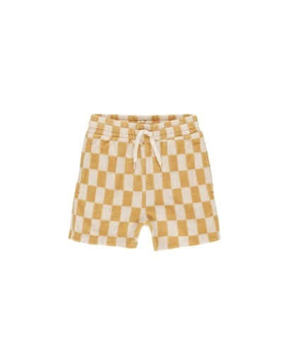 Rylee + Cru - Marigold Check Terry Short
