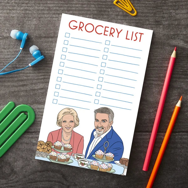 The Great British Bake Off Grocery List Notepad