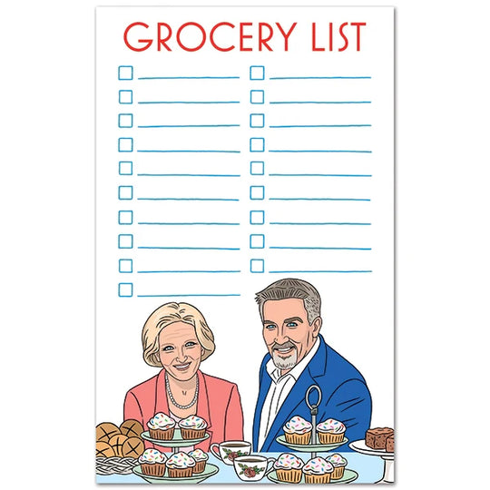 The Great British Bake Off Grocery List Notepad