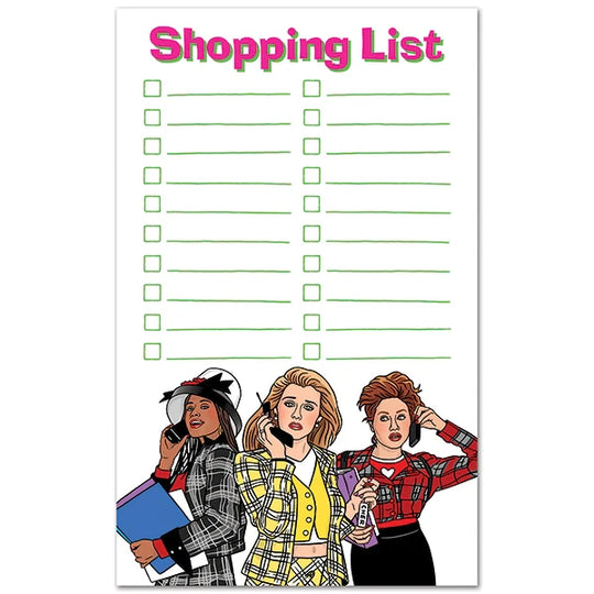 Clueless Shopping List Notepad