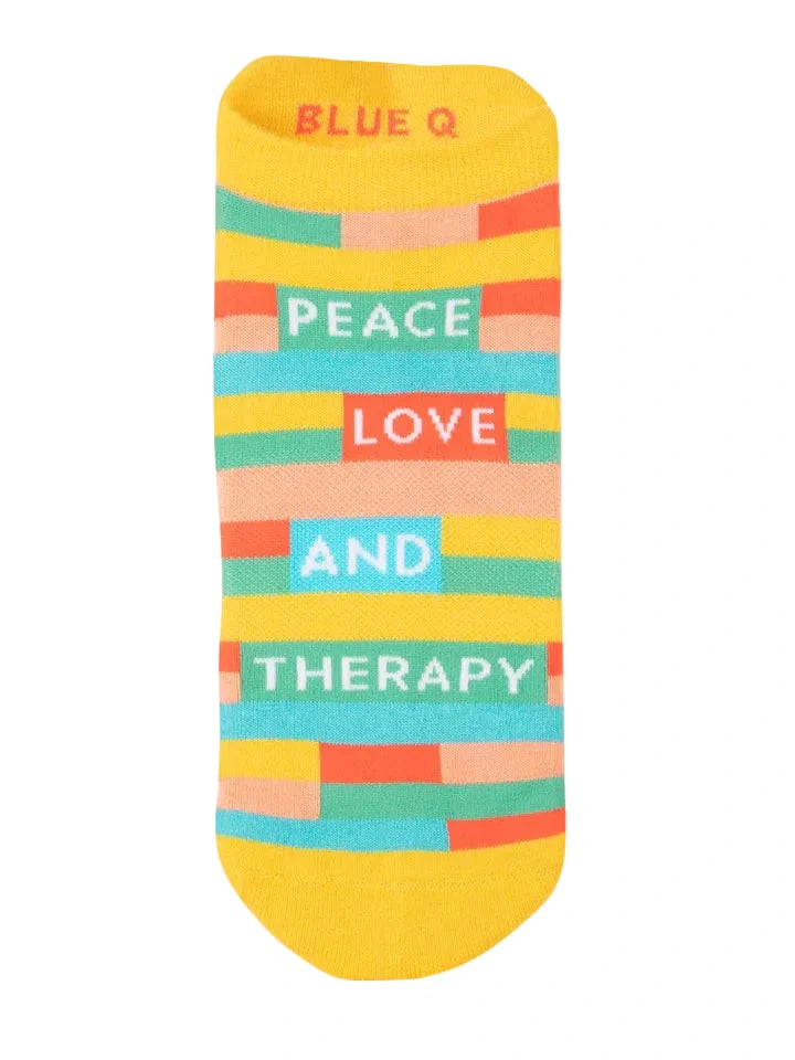 Peace Love & Therapy Sneaker Socks L/XL