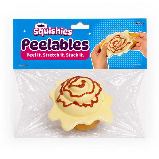 Taba Squishies Peelables Deluxe Cinnamon Bun Squishy Toy