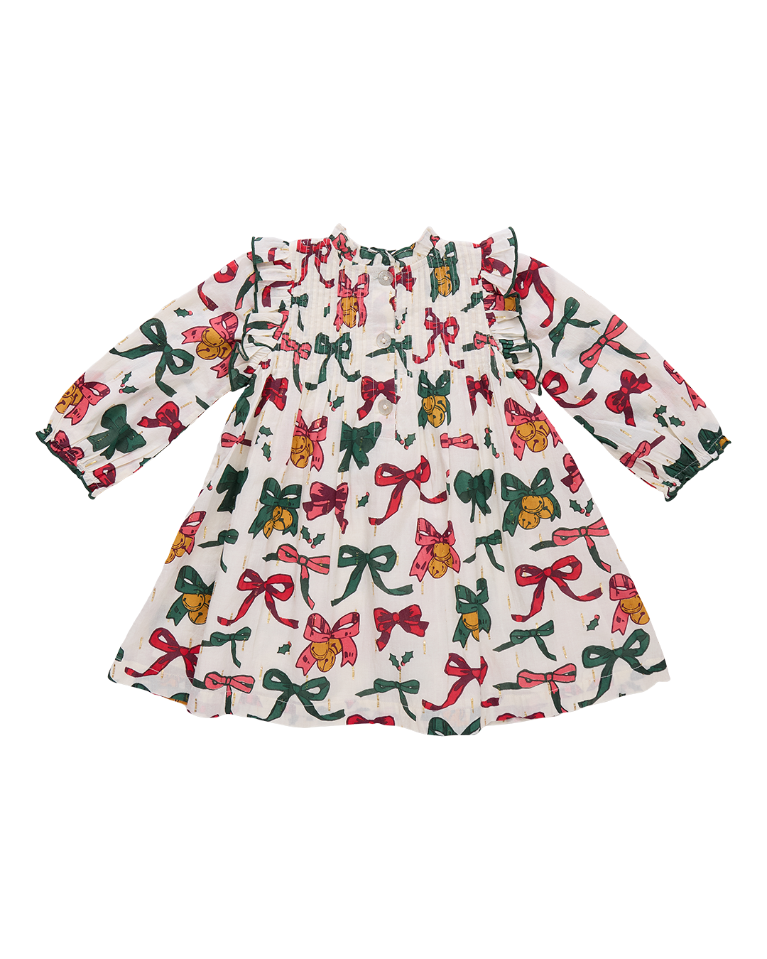 Pink Chicken - Christmas Bows & Bells Jaipur Dress