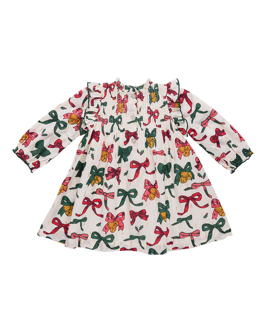 Pink Chicken - Christmas Bows & Bells Jaipur Dress