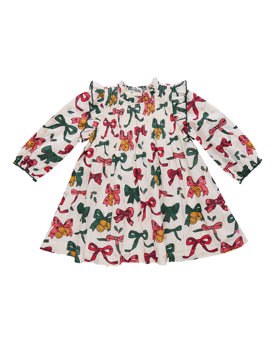 Pink Chicken - Christmas Bows & Bells Jaipur Dress