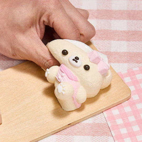 Pink Hatted Bear Taba Deluxe Premium Squishy