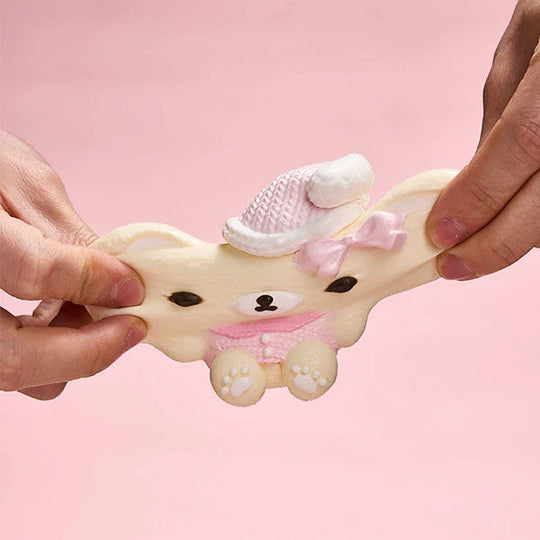 Pink Hatted Bear Taba Deluxe Premium Squishy