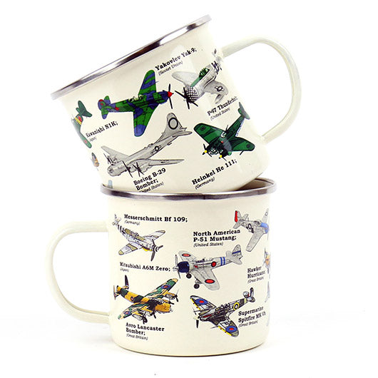 Planes Enamel Mug