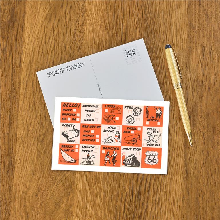 Route 66 Multiple Choice Postcard