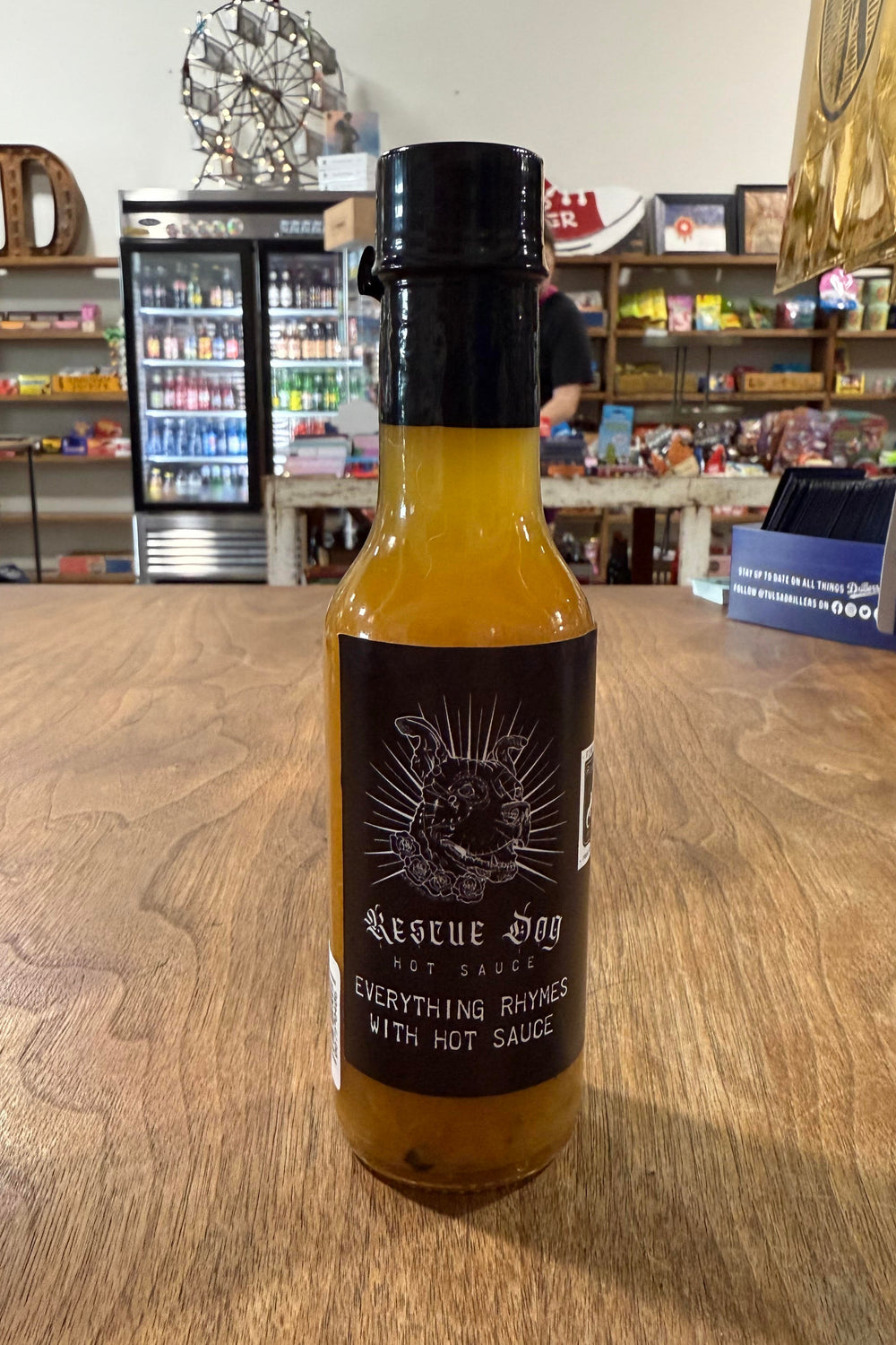 Citrus-flavored Oklahoma hot sauce with mandarin orange from Rescue Dog Hot Sauce