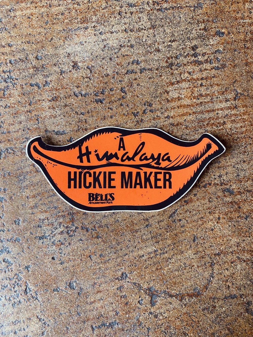 Himalaya Hickie Maker sticker, vintage amusement park design for laptops, water bottles, or notebooks