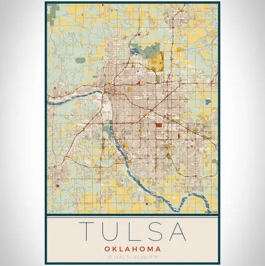Tulsa Map Print