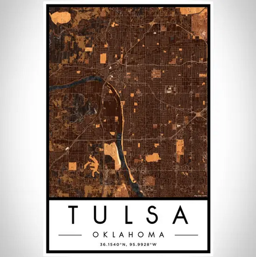 Tulsa Map Print