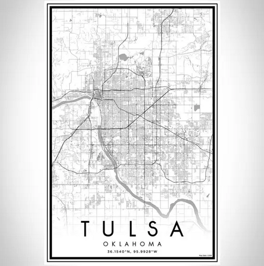 Tulsa Map Print
