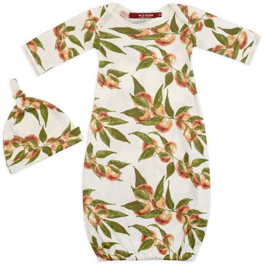 Organic Hat & Gown Peaches 0-3M