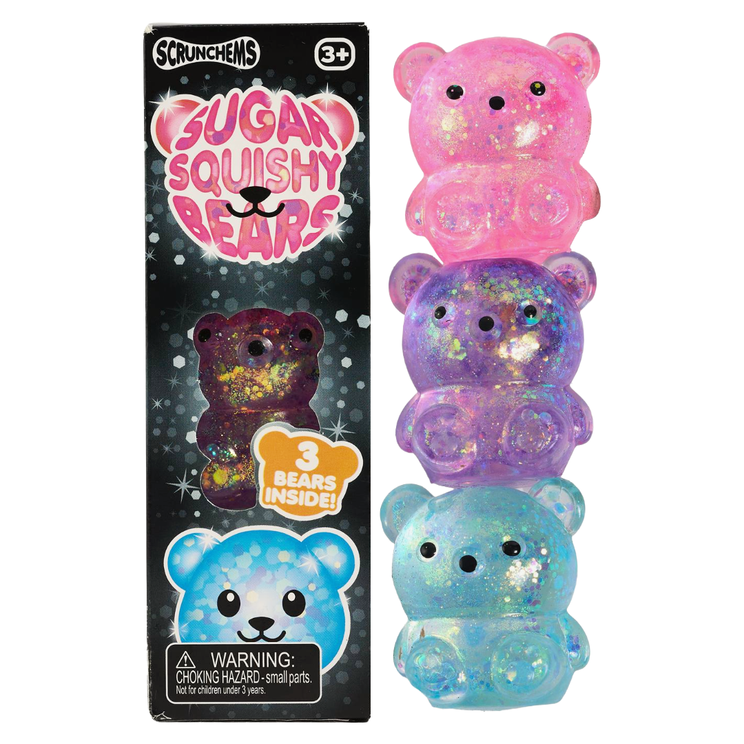 Scrunchems Sugar Bear Squishy Toy 3-Pack
