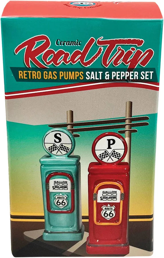 Route 66 Gas Pump Salt & Pepper Shakers