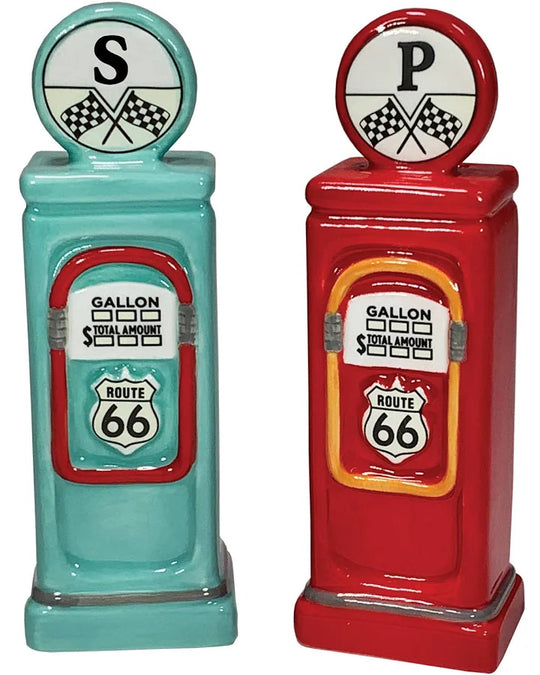 Route 66 Gas Pump Salt & Pepper Shakers