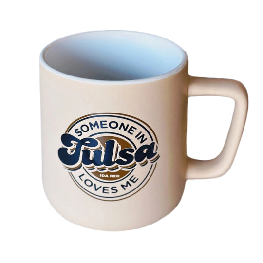 Someone in Tulsa Loves Me Mug Beige