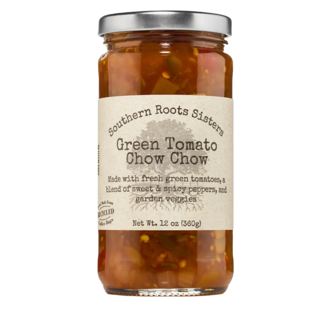 Green tomato chow chow by Southern Roots Sisters – tangy Southern relish made in Woodward, Oklahoma