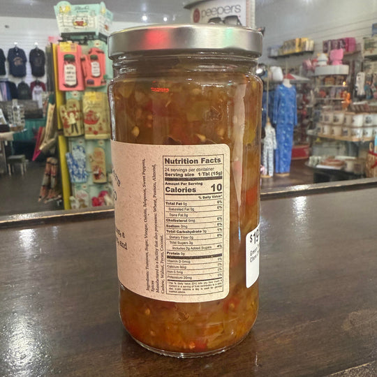 Locally made chow chow from Southern Roots Sisters – sweet and spicy relish crafted in Oklahoma
