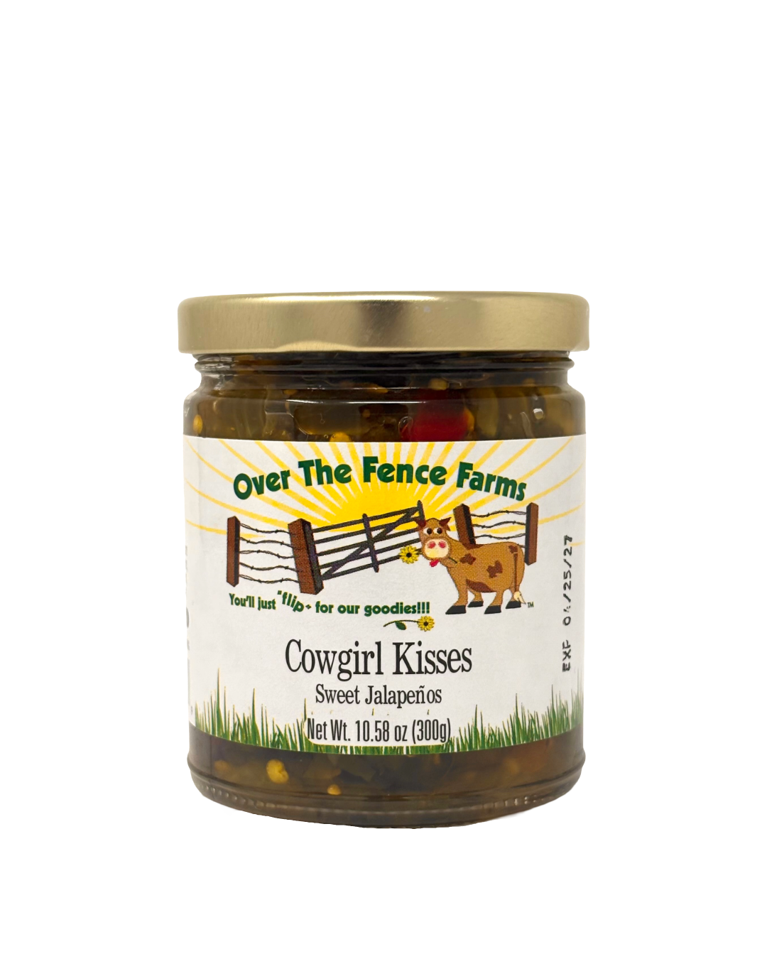Cowgirl Kisses pickled jalapeño rings with a sweet and spicy flavor, Oklahoma-made condiment