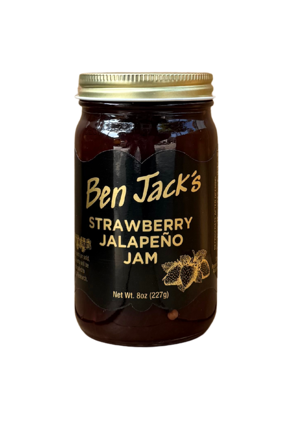 Gourmet jam combining strawberries and jalapeños, perfect for toast, crackers, or glazing meats