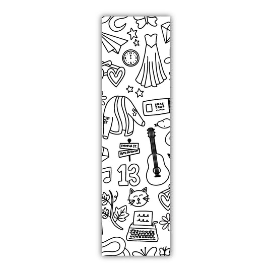 Swiftie Eras Color-Your-Own Bookmark