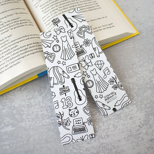Swiftie Eras Color-Your-Own Bookmark