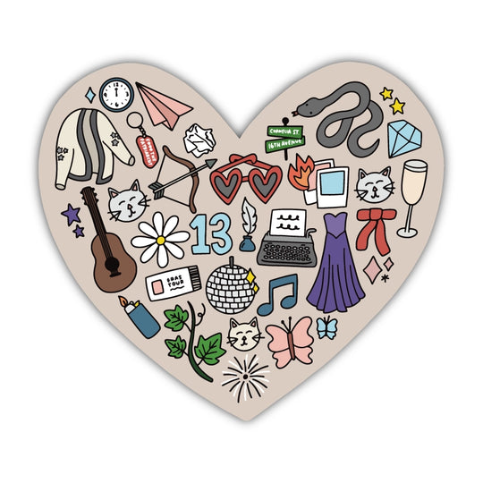 Taylor Eras Heart Sticker