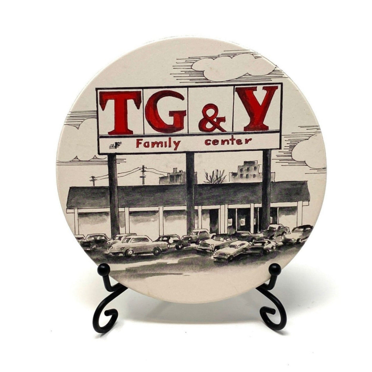 TG&Y retro-style coaster featuring vintage five and dime store design – Oklahoma nostalgia gift