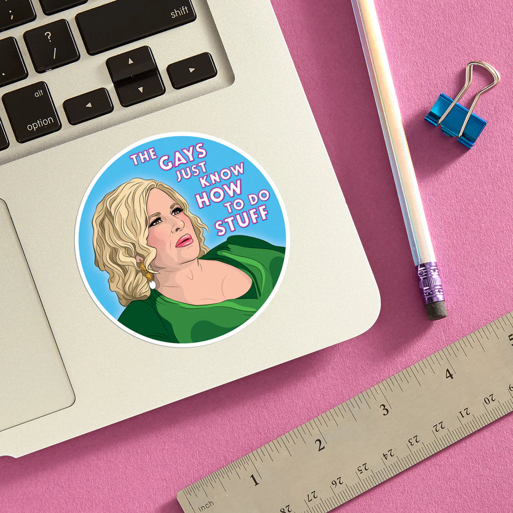 Jennifer Coolidge The Gays Know How To Do Stuff Sticker