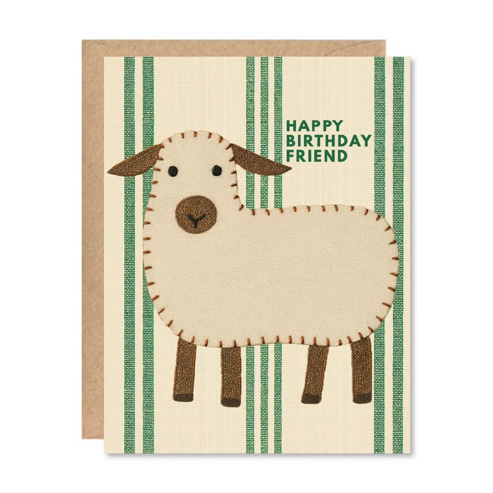 Happy Birthday Friend Sheep Card