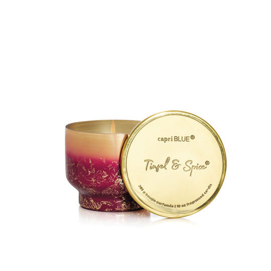 Capri Blue - Tinsel & Spice Glimmer Inverted Candle 10oz