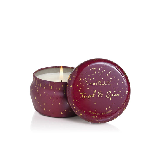 Capri Blue - Mini Tinsel & Spice Glimmer Candle 3 oz.