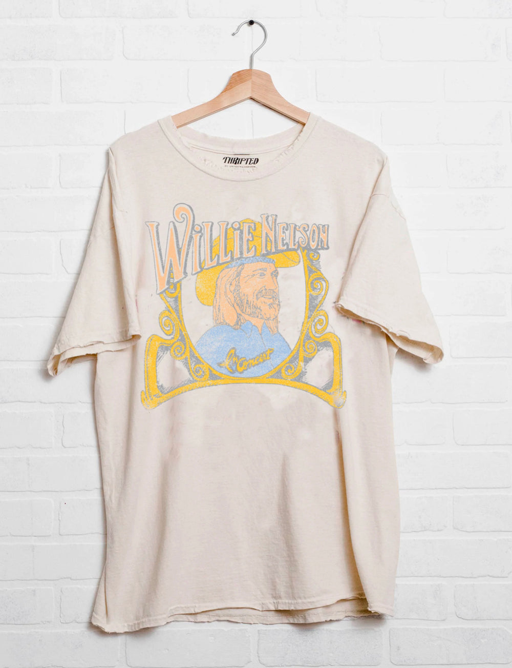 Willie Nelson In Concert Thrifted Tshirt