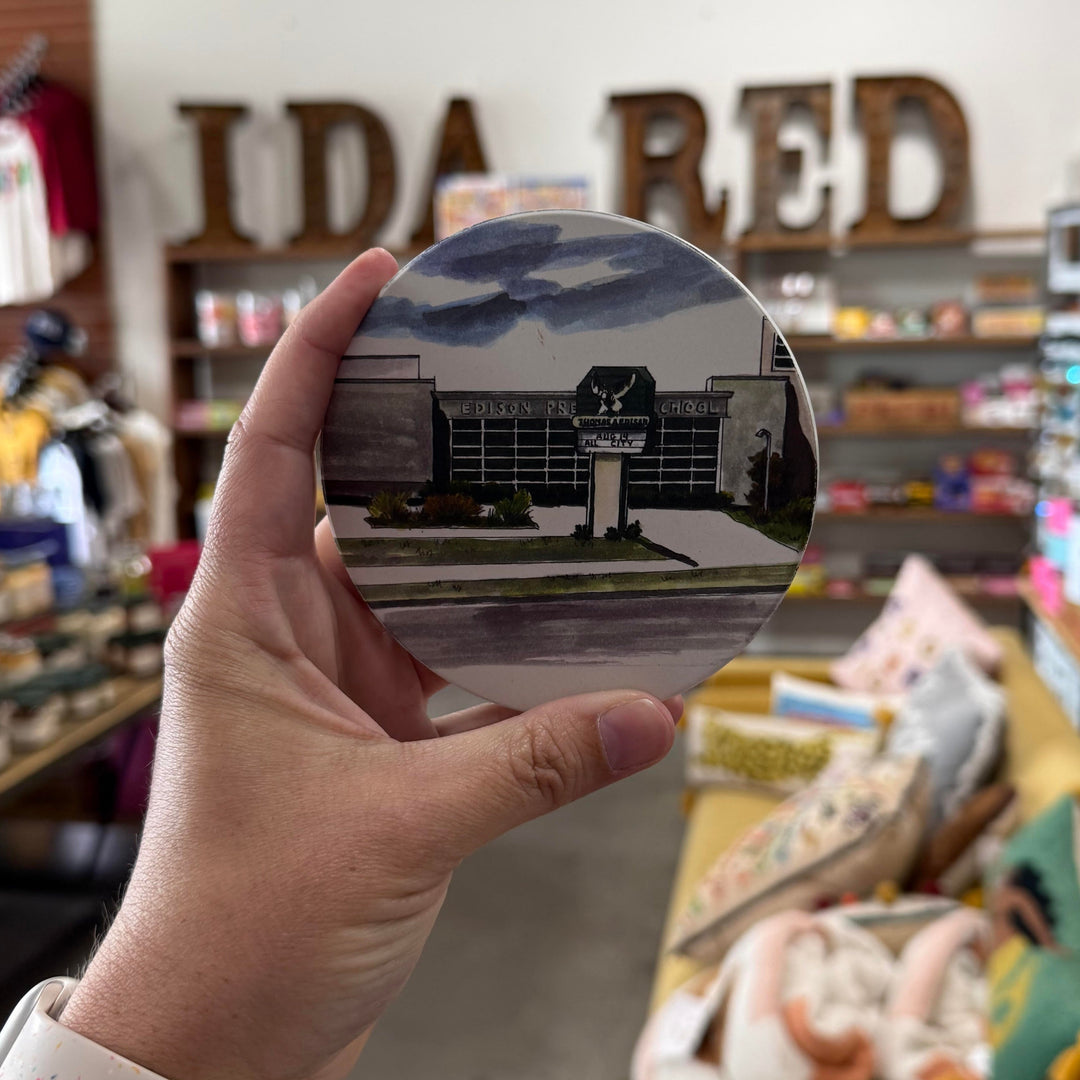 Tulsa Edison High School coaster – perfect Oklahoma gift or alumni keepsake