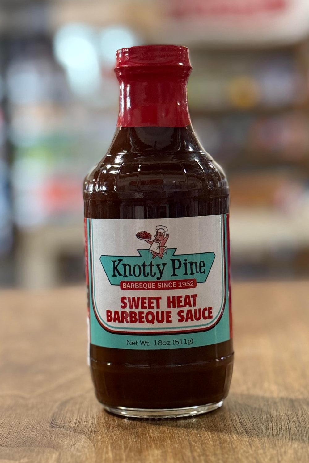 Knotty Pine Sweet Heat BBQ Sauce – tangy, spicy, and made in Oklahoma