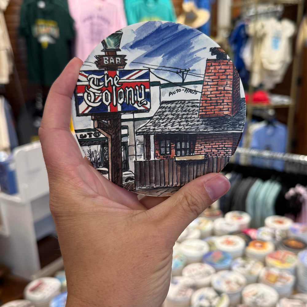 The Colony music venue coaster – perfect gift for Tulsa live music fans and local bar lovers