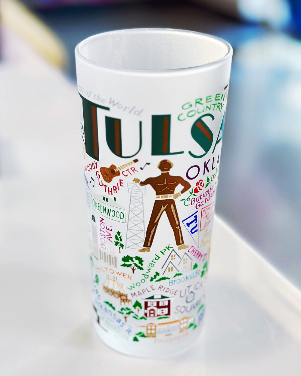 Tulsa Drinking Glass