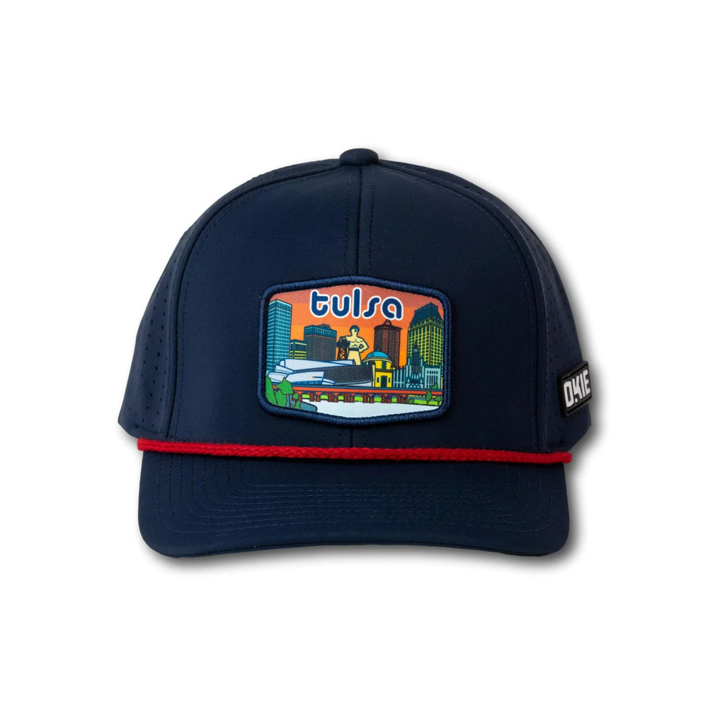 The Okie Brand - Tulsa Navy/Red Roped Performance Hat