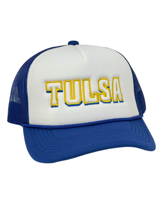 Tulsa Varsity Letters Trucker Hat White/Royal Blue