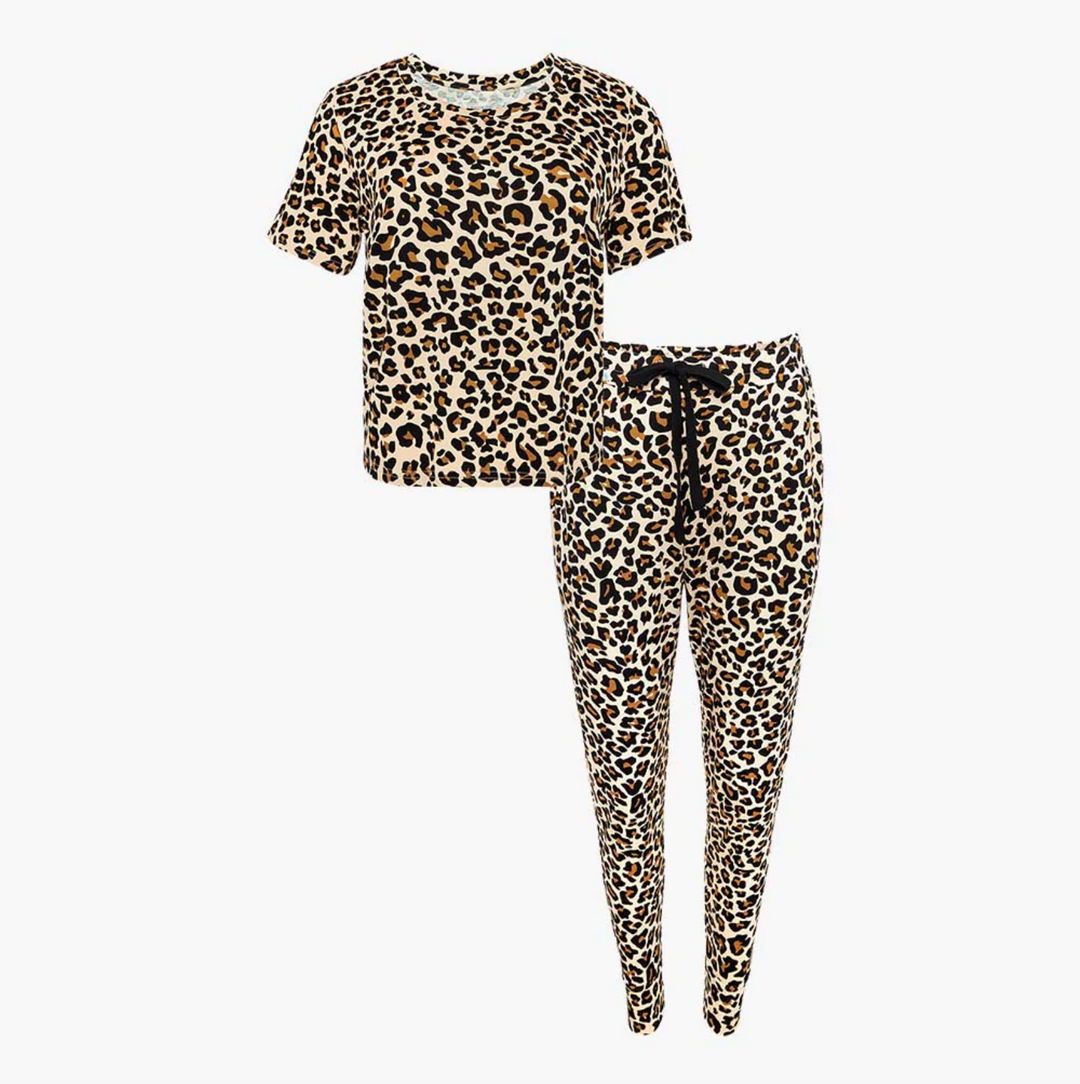 Posh Peanut - Lana Leopard Short Sleeve and Jogger