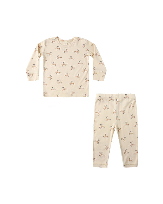 Rylee + Cru - Reindeer Bamboo Pajama Set