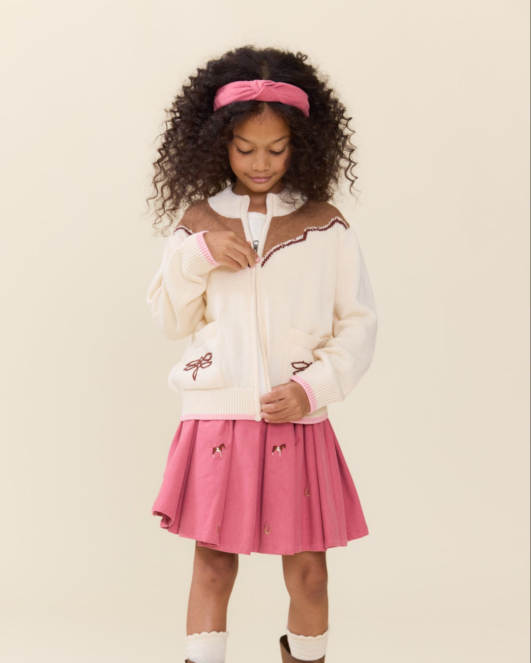 Pink Chicken - Western Zip Sweater