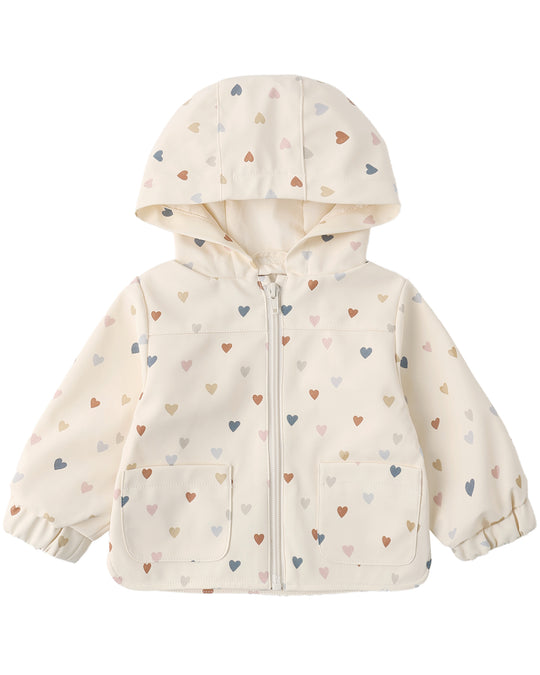 Rylee + Cru - Confetti Hearts Rain Coat