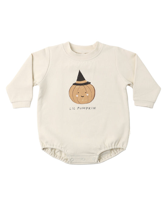Quincy Mae - Lil' Pumpkin Crewneck Bubble Romper