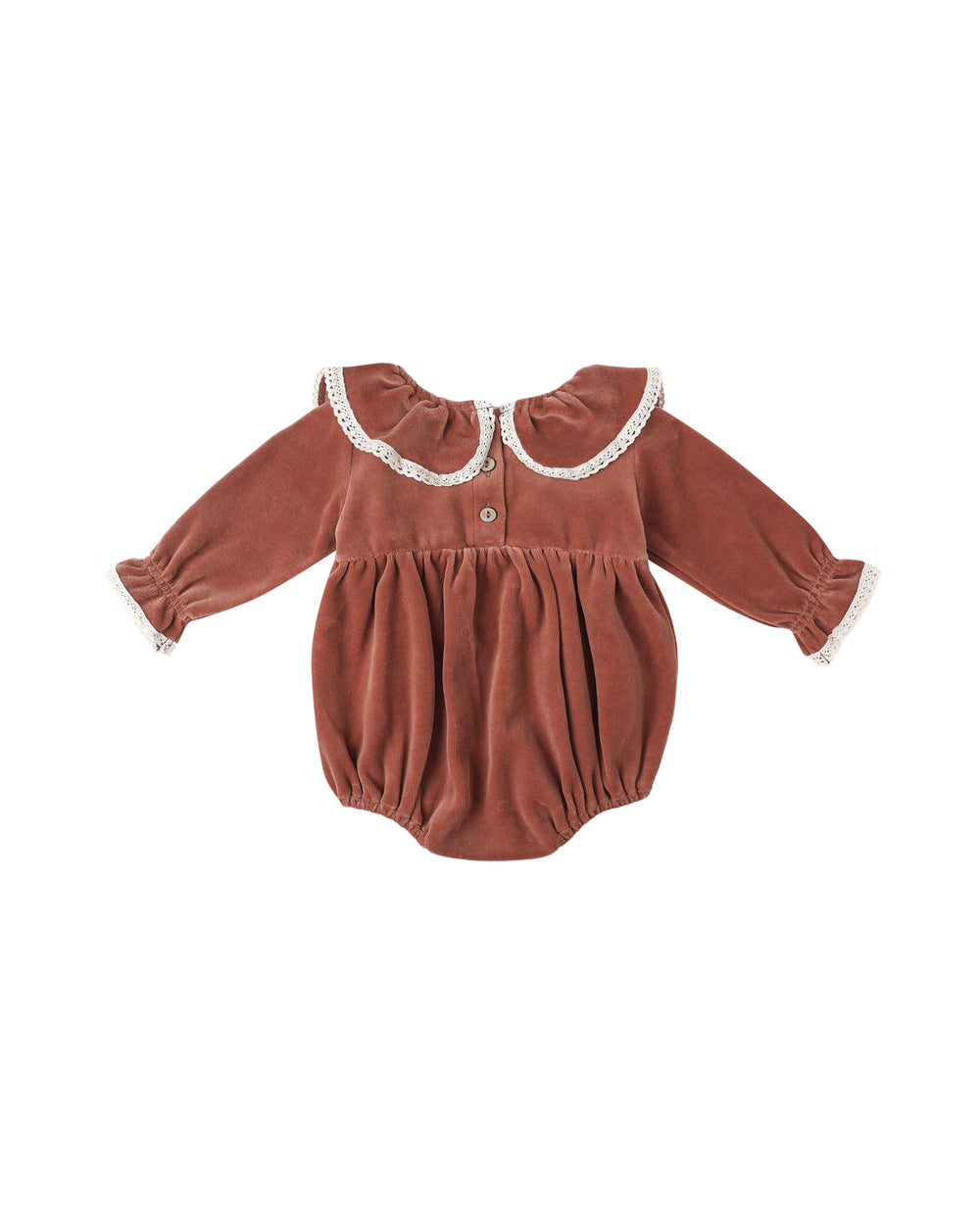 Rylee + Cru - Cranberry Velour Wendy Romper