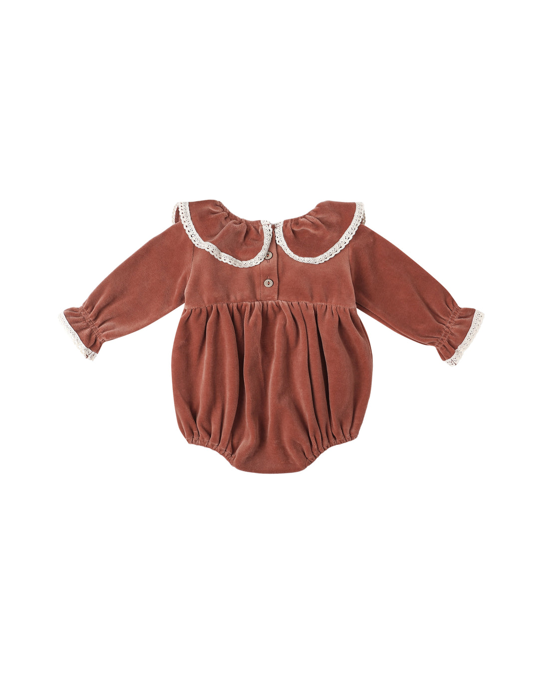 Rylee + Cru - Cranberry Velour Wendy Romper